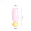 Modern Middle Ancient Cream Color Red Wine Glass Simple Tulip Fresh Ins Milk Drink Juice Cup Household Tall Water Cup