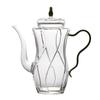 Glass Teapot with Amber Handle