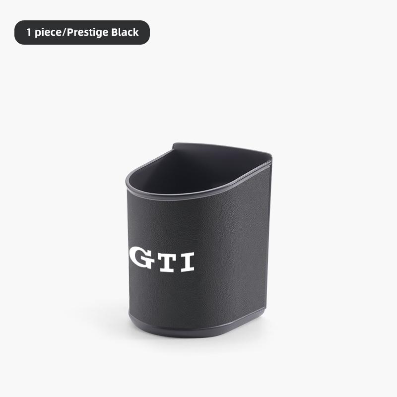 Car Leather Trash Can Hanging Rubbish Storage Box Accessories For VW Golf T‑Roc Tiguan Polo Passat T‑Cross Taigo ID.4 ID.7 MK7
