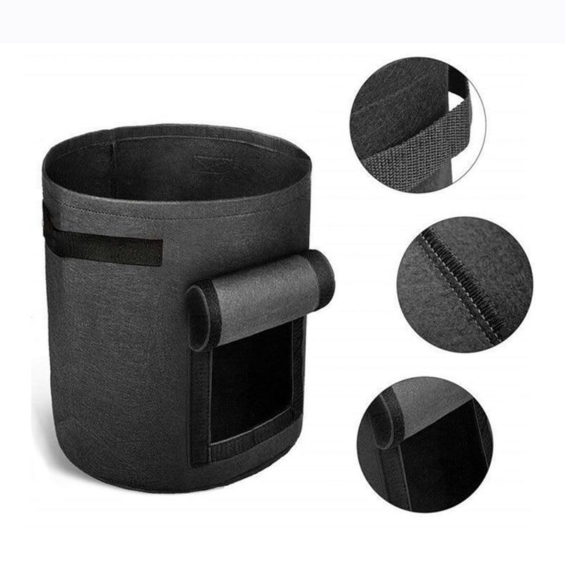 10 galonových pytlů na zahradní pěstování Květinová zelenina Provzdušňování Výsadba Květináč Nádoba Ovocné rostliny Pěstovací květináč Rukojeť sáčku