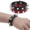 Svarte gotiske armbånd for kvinner Punk Boho Emo Pigger Nitter PU Lær Armbånd Mansjett Armbånd Festival Smykker Festgaver