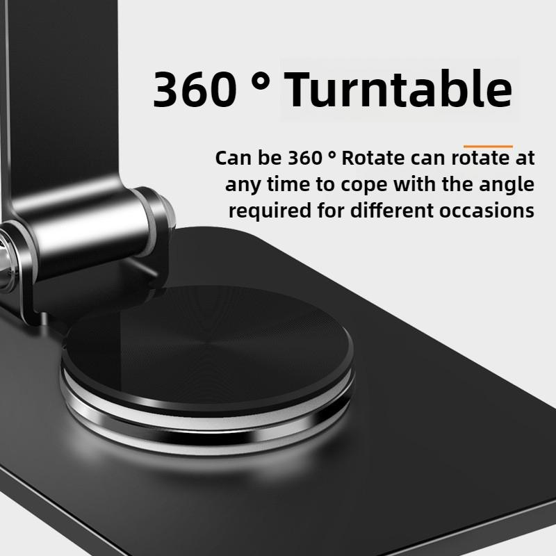 360° Rotating Mobile Phone Stand Desktop Vertical Folding Portable Painting Metal Mobile Phone Stand