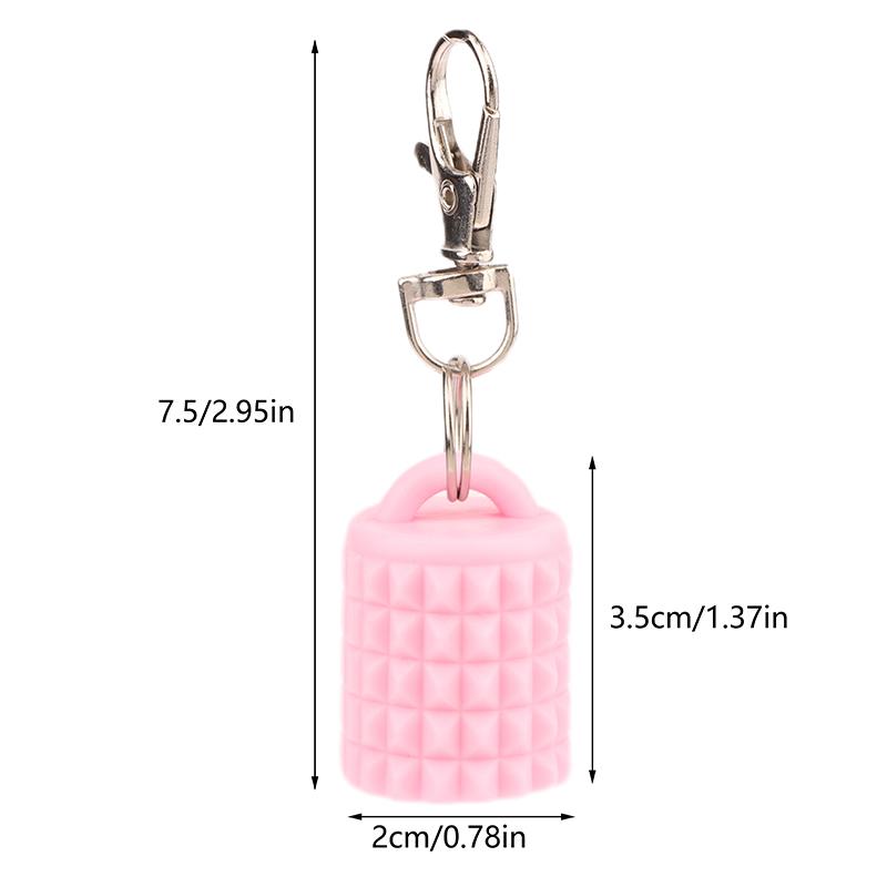 1/3 Pcs Silicone Lip Gloss Keychain Caps For Women Travel Convenient Beauty Product Accessories Travel Makeup Tool Accessory
