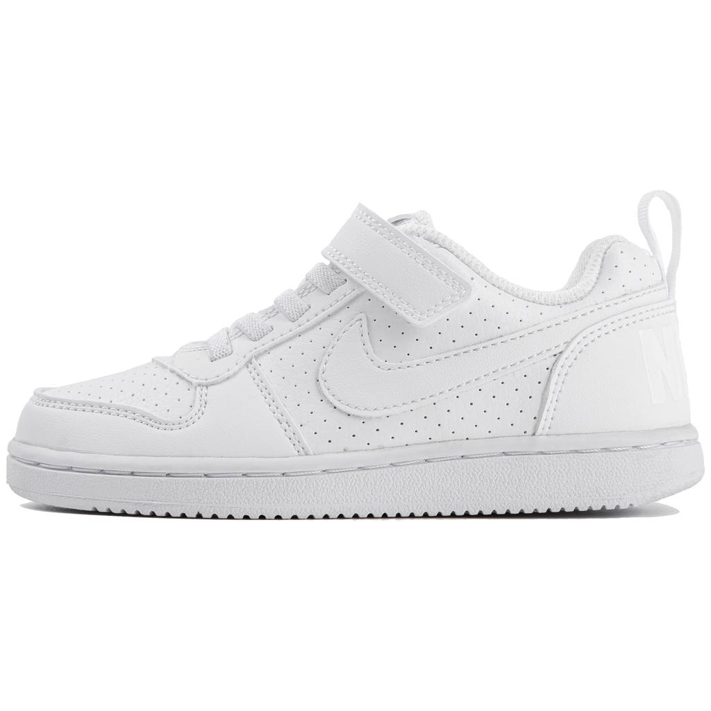 Kids Nike Court Borough Low top Skateboard Shoes White Pink AV3167-100(Team4-)