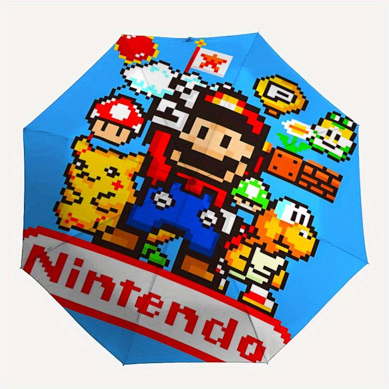 

Mario Gamer Console Automatic Open/Close Umbrella Compact Travel Umbrella, 8 Rib Heavy Duty Construction, Ideal Gift, 164