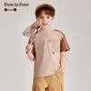 PawinPaw Boys' Cartoon Bear Colorblock Short Sleeve T-Shirt