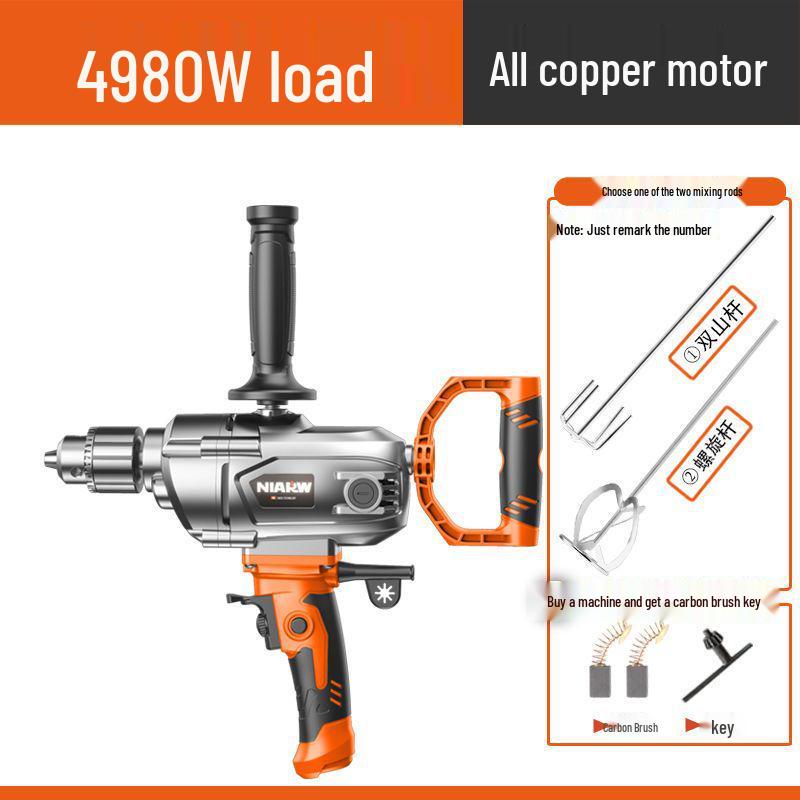High-Power Multi-Functional Electric Mixer: Paint, Putty, Cement, Mortar