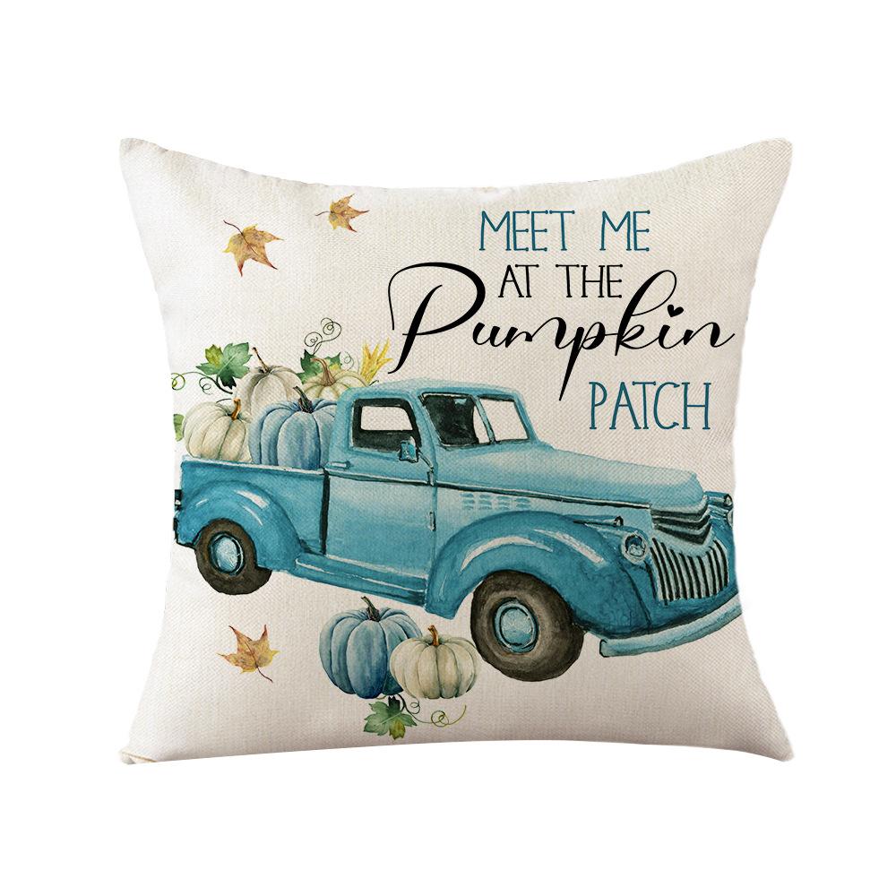 

Чехол для подушки с изображением осенней тыквы, льняной наволочкой с принтом в виде кленового листа, чехол для дивана в гостиной 45*45cmJYM167-4