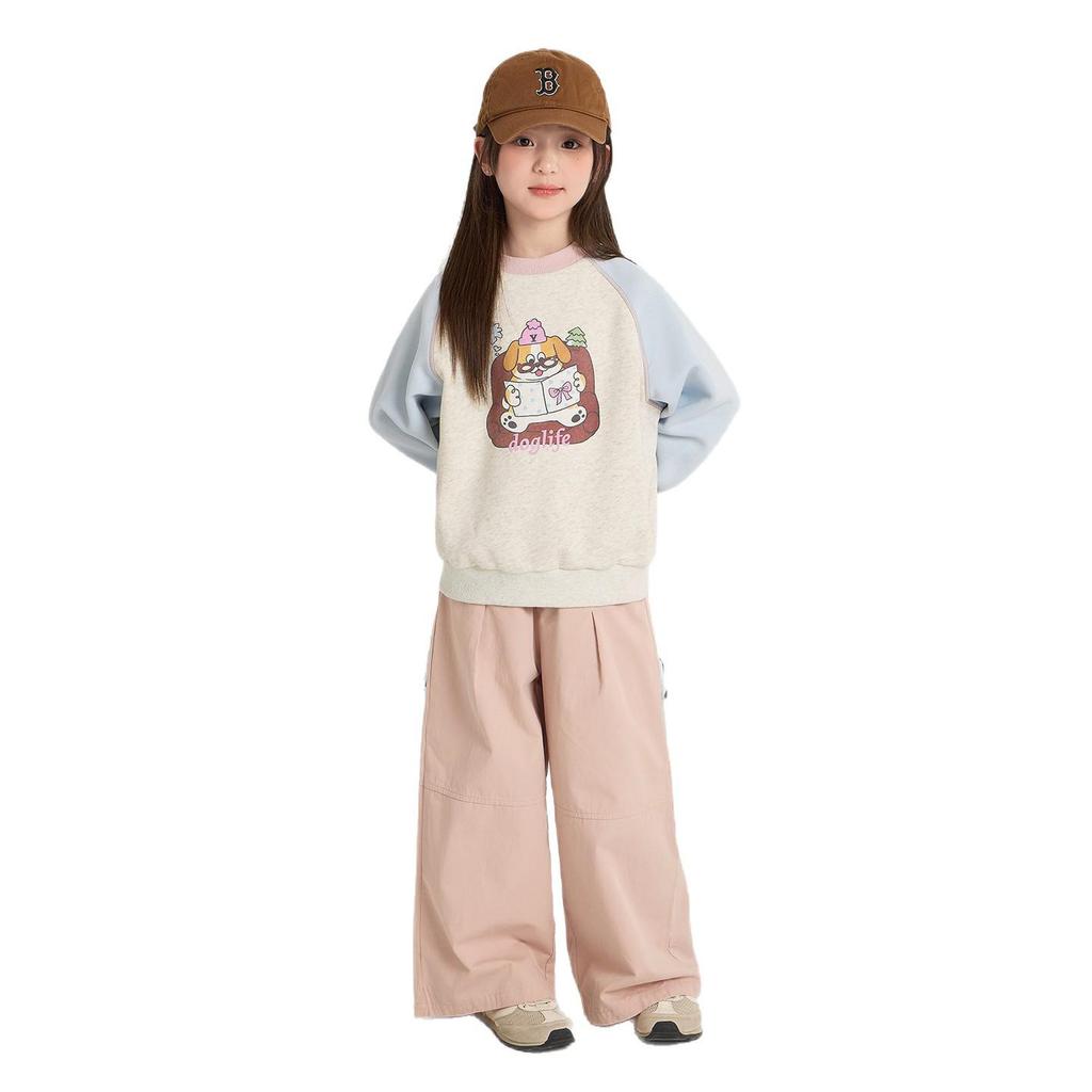 YOJIA Mädchen Baumwoll-Frühlingshose 2026 - Stylische, Dünne, Lässige Lange Hose für Kinder