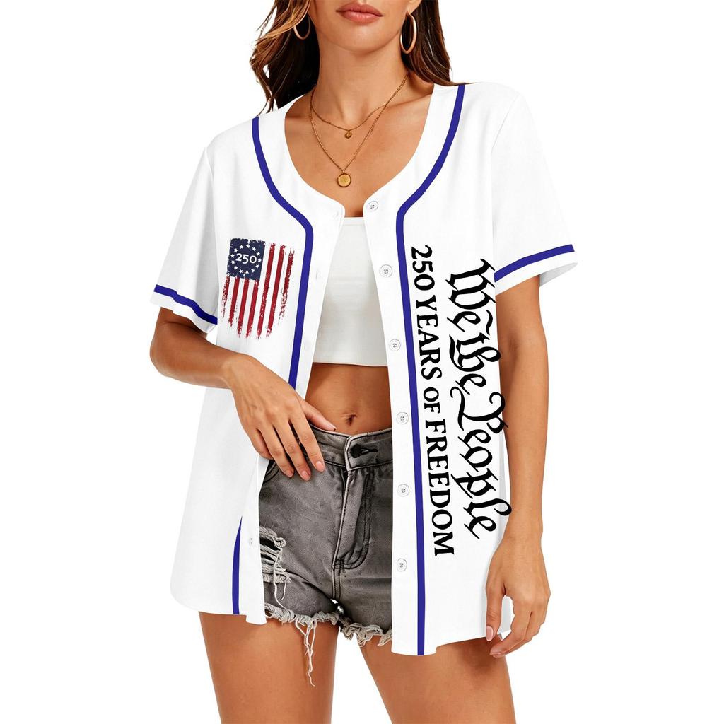 Children's Casual Cartoon Print Short-sleeved Baseball Jerseys Children's Sportswear Top
