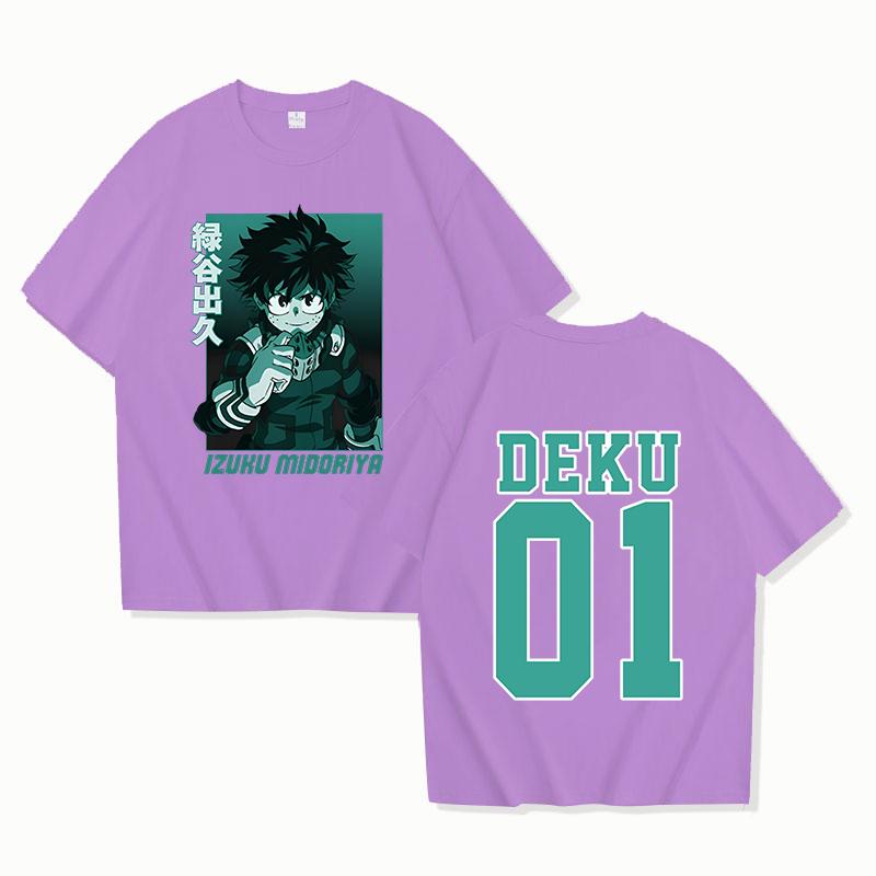 New Anime Deku Printing T Shirts Unisex Fashion Short Sleeve Y2k T Shirt Summer Casual Loose T-shirt