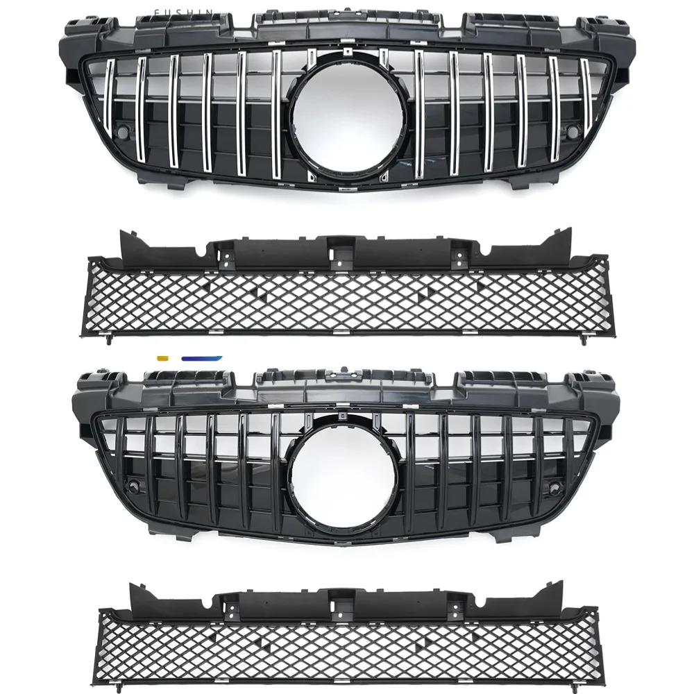For Mercedes R172 SLK 2011-2015 Front Bumper Grille Mesh Diamond GT Style ABS Plastic Car Styling Tuning Accessories