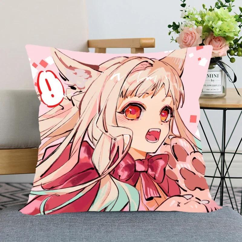 Anime Jibaku Shounen Hanako Kun Pillow Cover Bedroom Home Decorative Pillowcase Square Zipper Pillow Cases Satin Soft No Fade