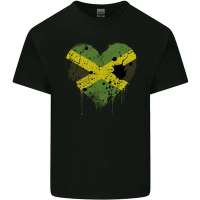 Love Jamaican Flag Jamaica Day Football Kids T-Shirt Childrens