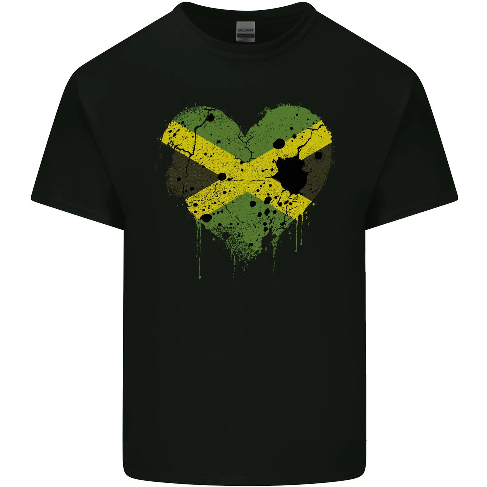 Love Jamaican Flag Jamaica Day Football Kids T-Shirt Childrens 3XL