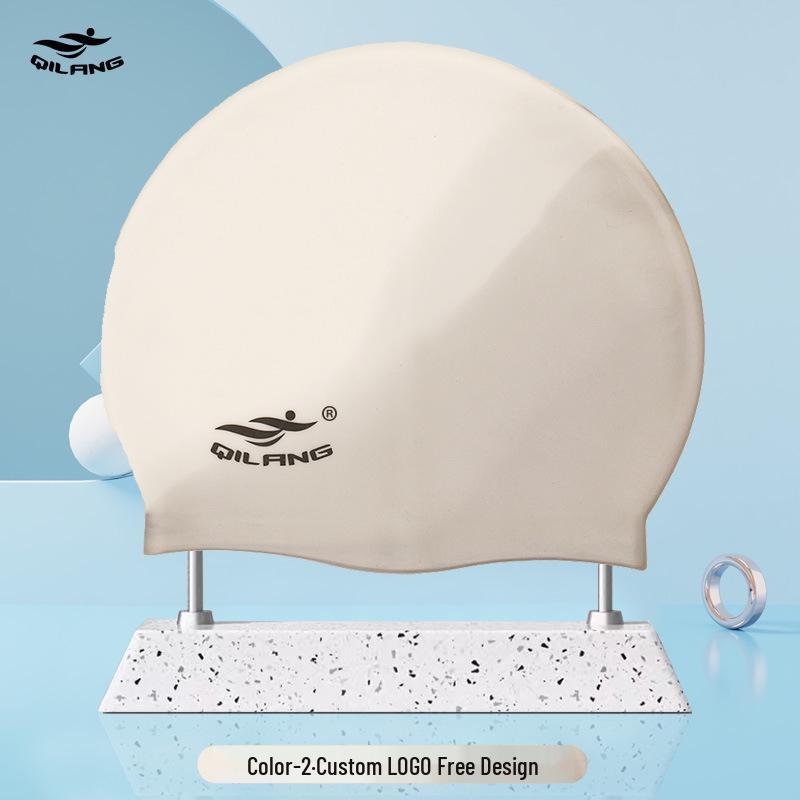 Qilang Wasserdichte Silikon-Badekappe für Erwachsene & Kinder - 50g, Langhaar-kompatibel, Kundenspezifisches Logo verfügbar