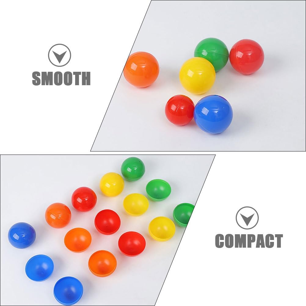 PRETYZOOM 50pcs Empty Colored Round Capsules 5cm Vending Machine Capsules Lottery Balls Small Bingo Raffle Drawing Balls