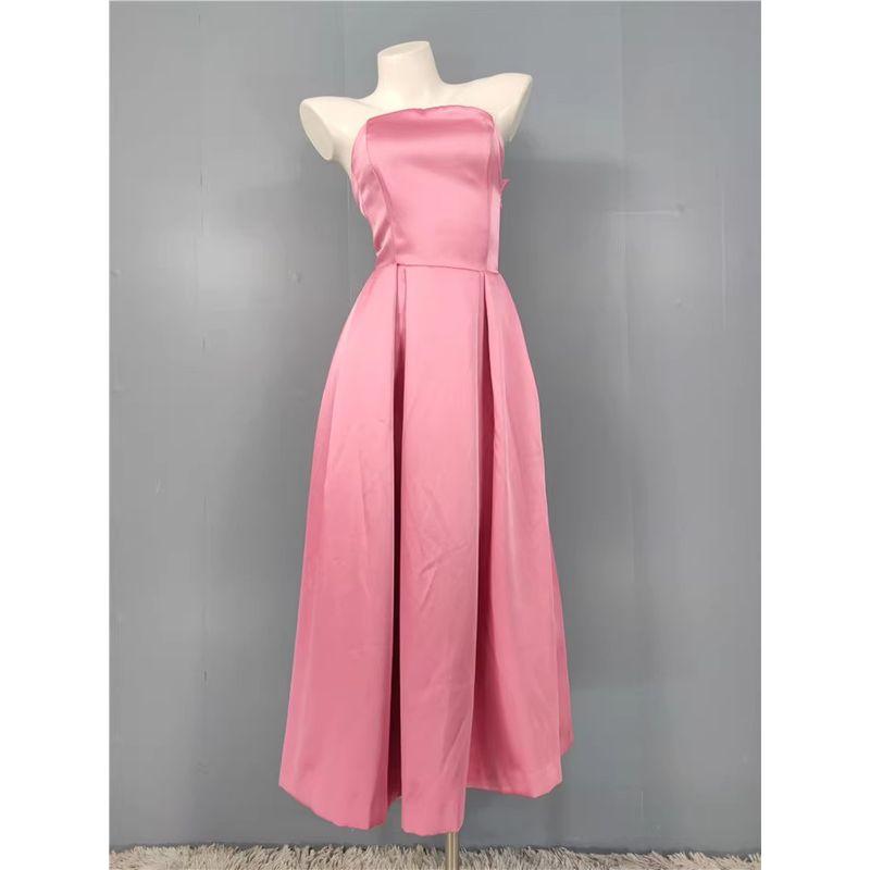 Export Single H Home Summer New Arrival Chest-Wrapped Elegant Lady off-Shoulder Easiest for Match Elegant Banquet Waist-Tight Female Dress