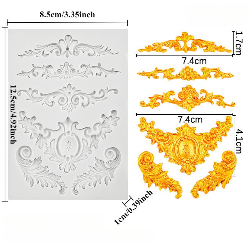 Embossed Twist Rope Modeling Silicone Mold Braided Pattern Cake Rim Decoration DIY Cake Baking Tool Strip Lace Decoration Molds