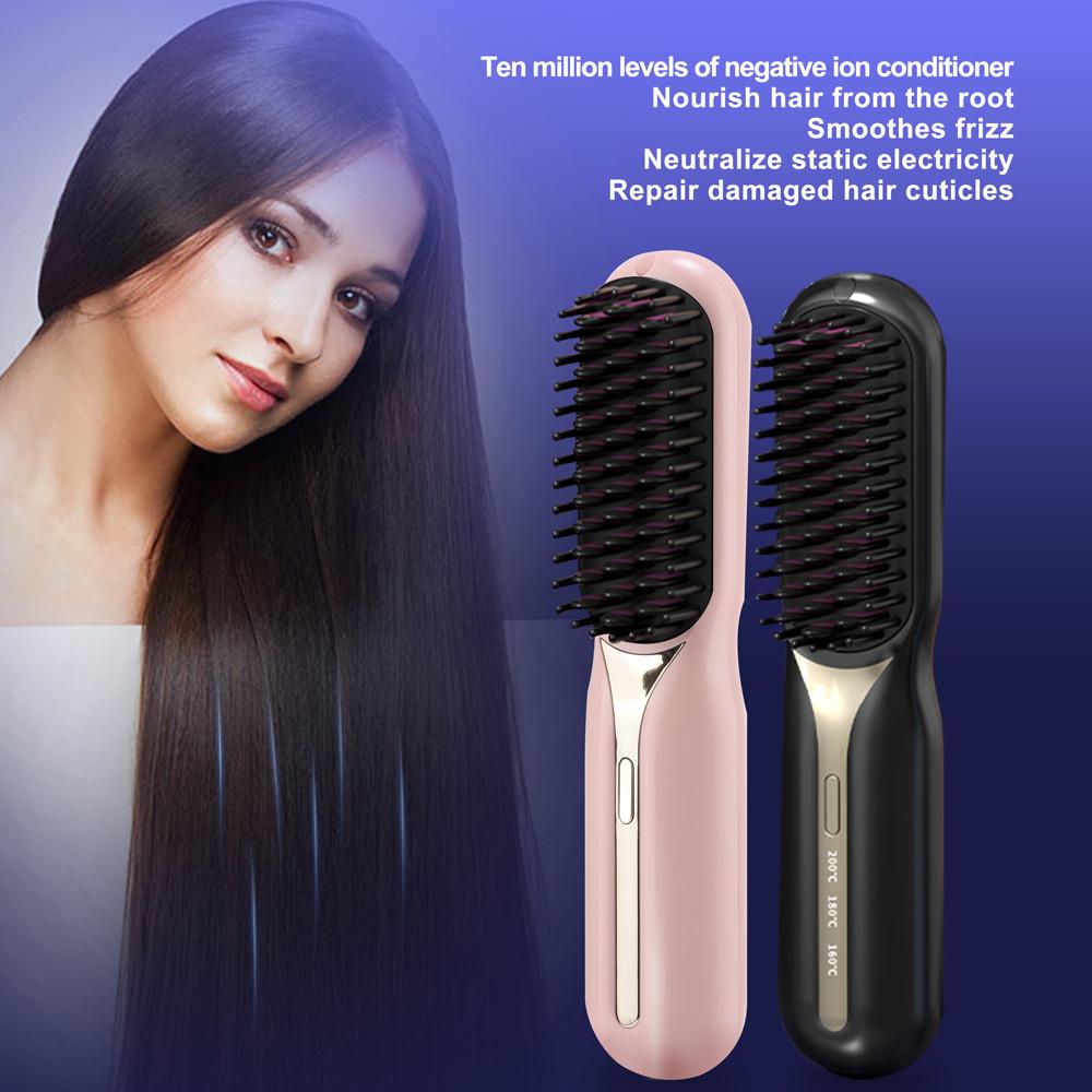 Hair Salon Wireless Professional Quick Heated Electric Comb Personal Care Multifunctional Hairstyle Brush Hair Straightener