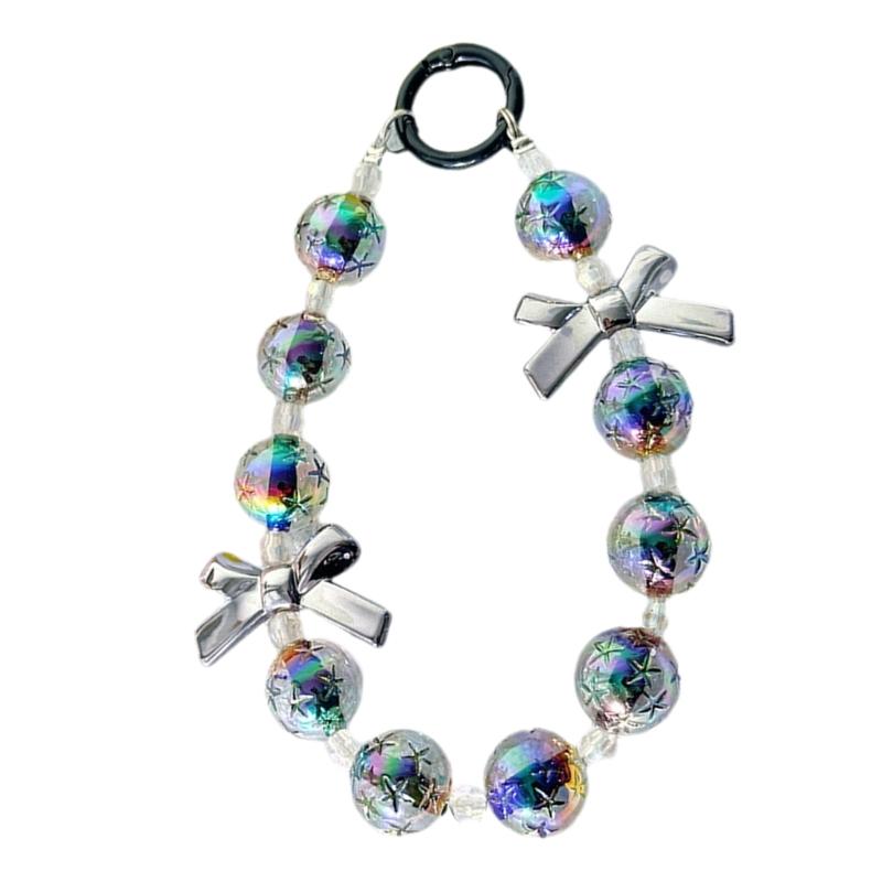 

Бисерный брелок для телефона, ремешок для мобильного телефона, ремешки на запястье, ручная работа, цепочка для телефона, шнурок, подвеска для сумки для женщин и девочек чёрный