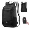 TRIWONDER Faltbarer Angriffsrucksack, Leicht, Taschenformat, Packbare Öko-Tasche, Klein, Tragbarer Rucksack, Outdoor-Tasche, Reisetasche (01 Schwarz)
