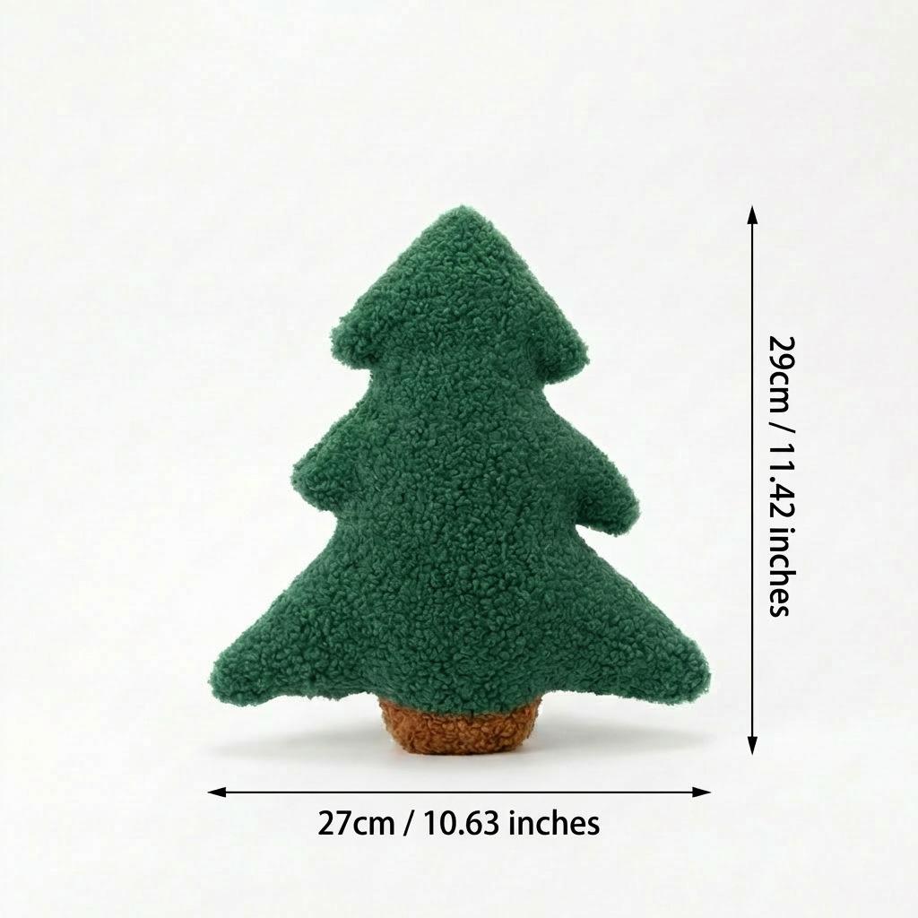 Christmas Tree Pillow Soft Plush Throw Cushion for Sofa Bed Couch Bedroom Holiday Farmhouse Decor Festive Gift for Kids Adults