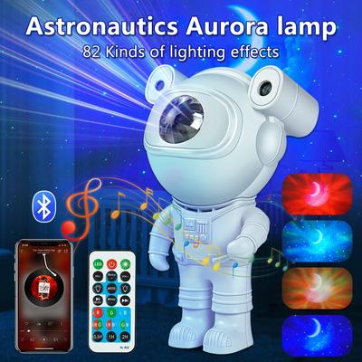 Galaxy Projector Astronaut Star Lamp Nebula Moon Ceiling Sky Night Light with Remote Speaker
