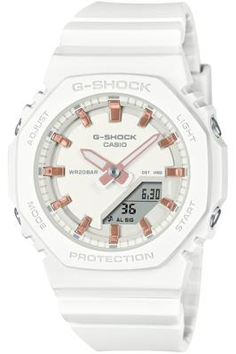 Casio Made with Environmentally Friendly White G-Shock Mid-Size Watch, Materials, GMA-P2100M-7AJF, Women's,