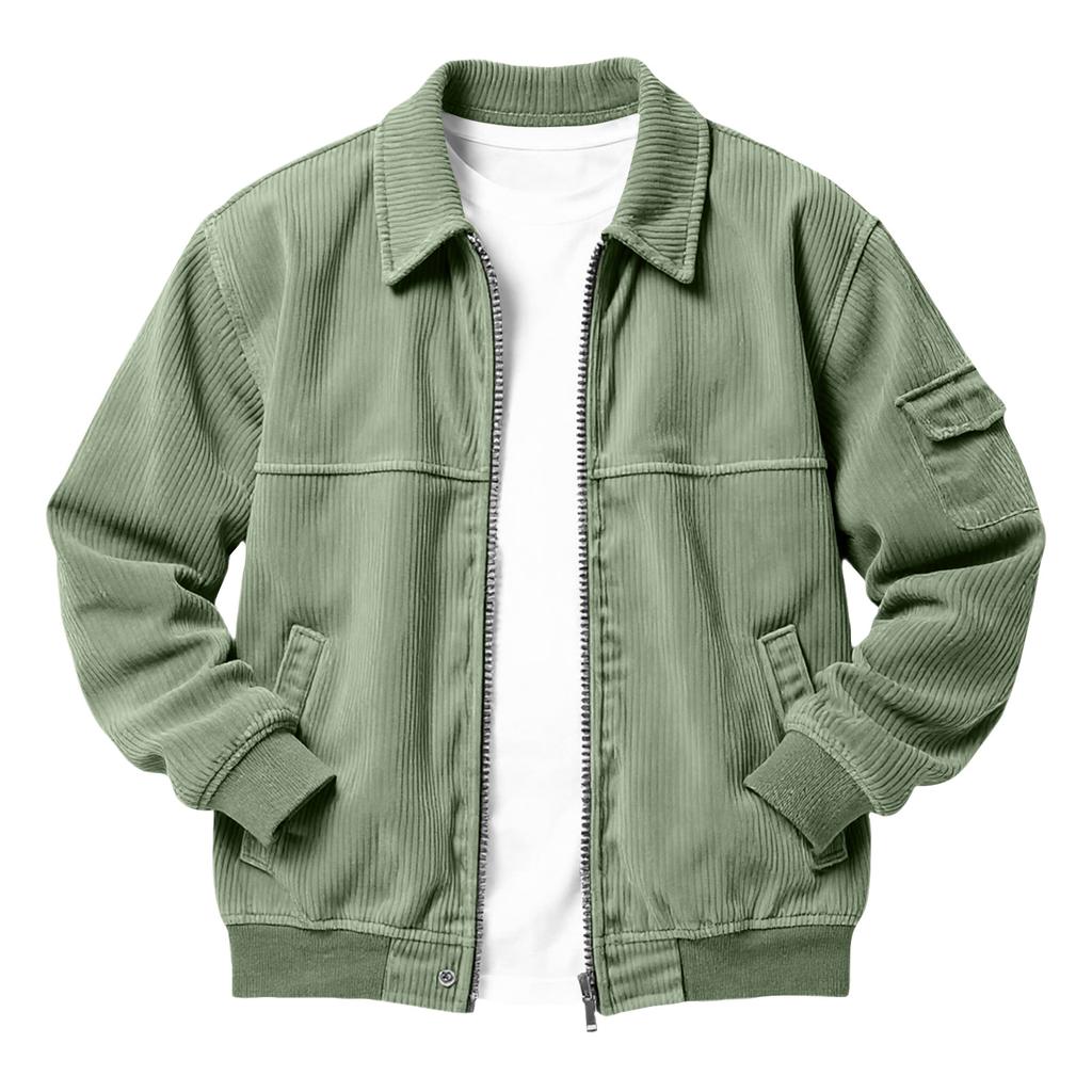 Men's Vintage Corduroy Fashion Casual Long-Sleeve Pocket Jacket