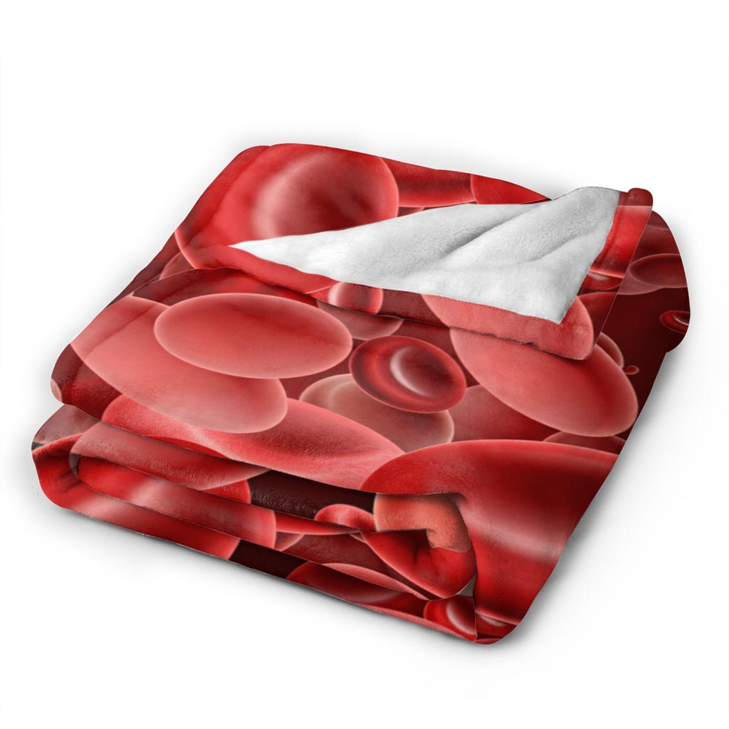 Floating Red Blood Cells Blood Cell Blanket Quality Soft Warm  Bedding Throws Winter Picnic Living Room Fluffy Bedspread
