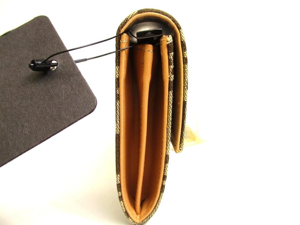 Authentic FENDI Zucca Khaki Canvas Brown Leather Bifold Wallet Compact Wallet #b014  Refurbished