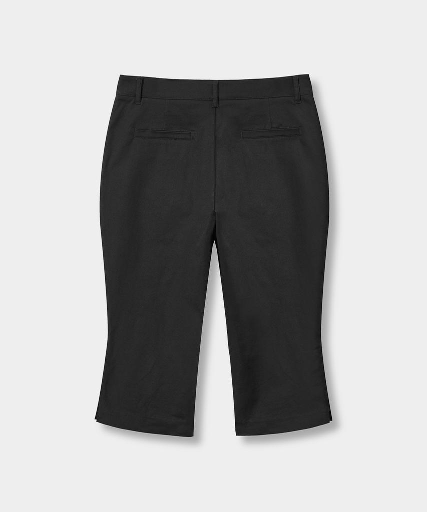 Yujen Semi-Flare Capri Pants_Black