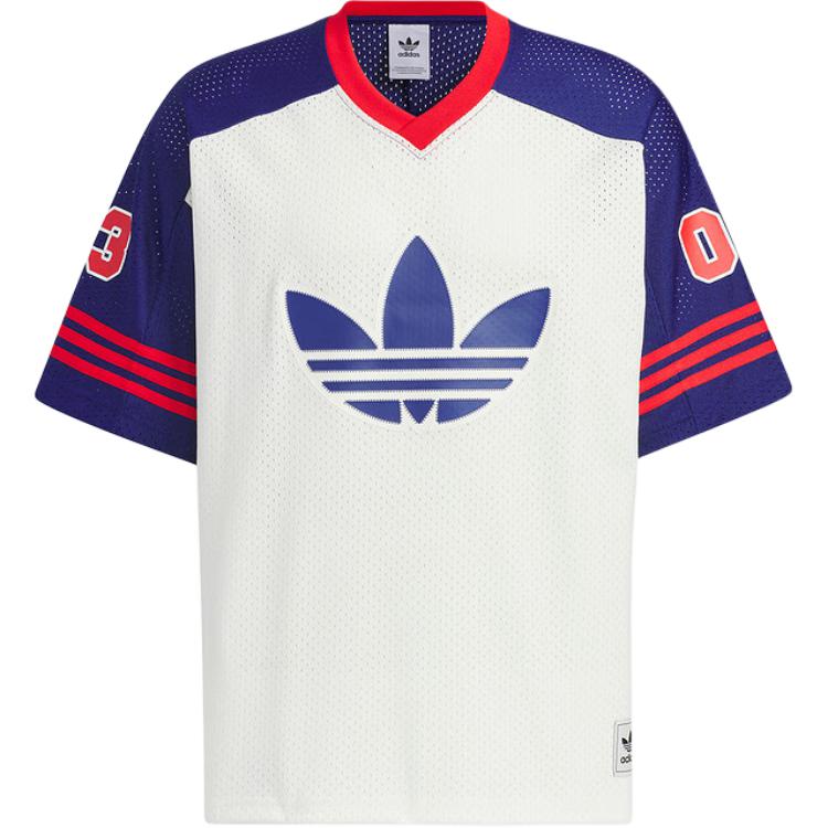 

Adidas Originals Color Block Logo Print Удобная универсальная повседневная футболка с коротким рукавом унисекс топы сине-белого цвета JC6801-1 XL