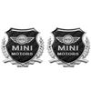 2Pcs Car Logo Metal Sticker Window Trunk 3D Emblem Decal For MINI One Cooper JCW Countryman Clubman Cabrio Paceman Coupe Clubvan uylez55