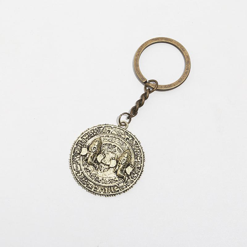 Fashion Uncharted 4 Drake Skull Necklace Mens Game Jewelry Leather Rope Cord Chain Charm Pendant Keychain Gifts