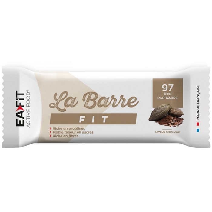 EAFIT Barre FIT - Chocolat - 28 g - 33% de protéines - 98 Kcal par barre -Riche en protéines - Faible teneur en sucres