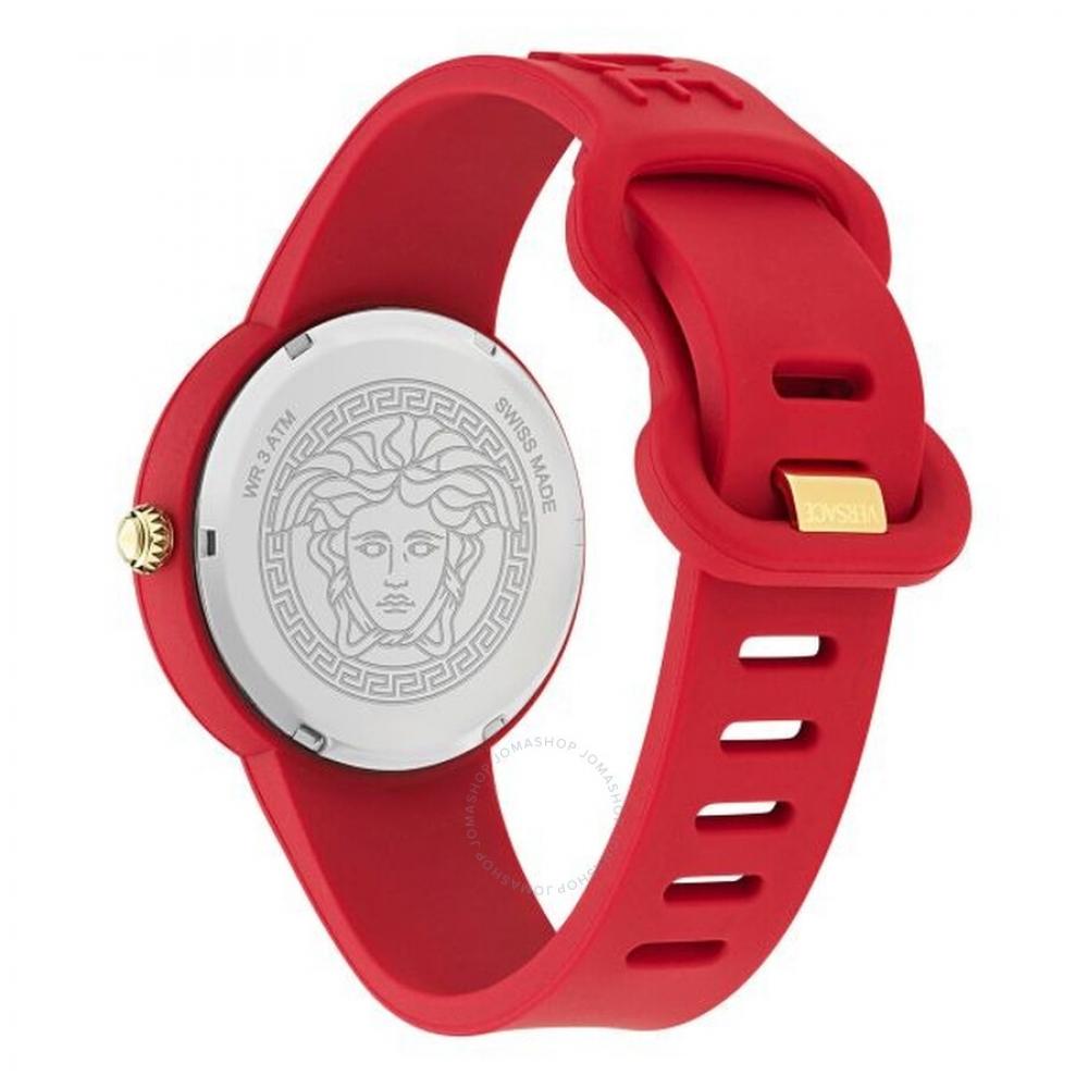 Versace Medusa Pop Quartz Red Dial Ladies Watch Ve8j00324