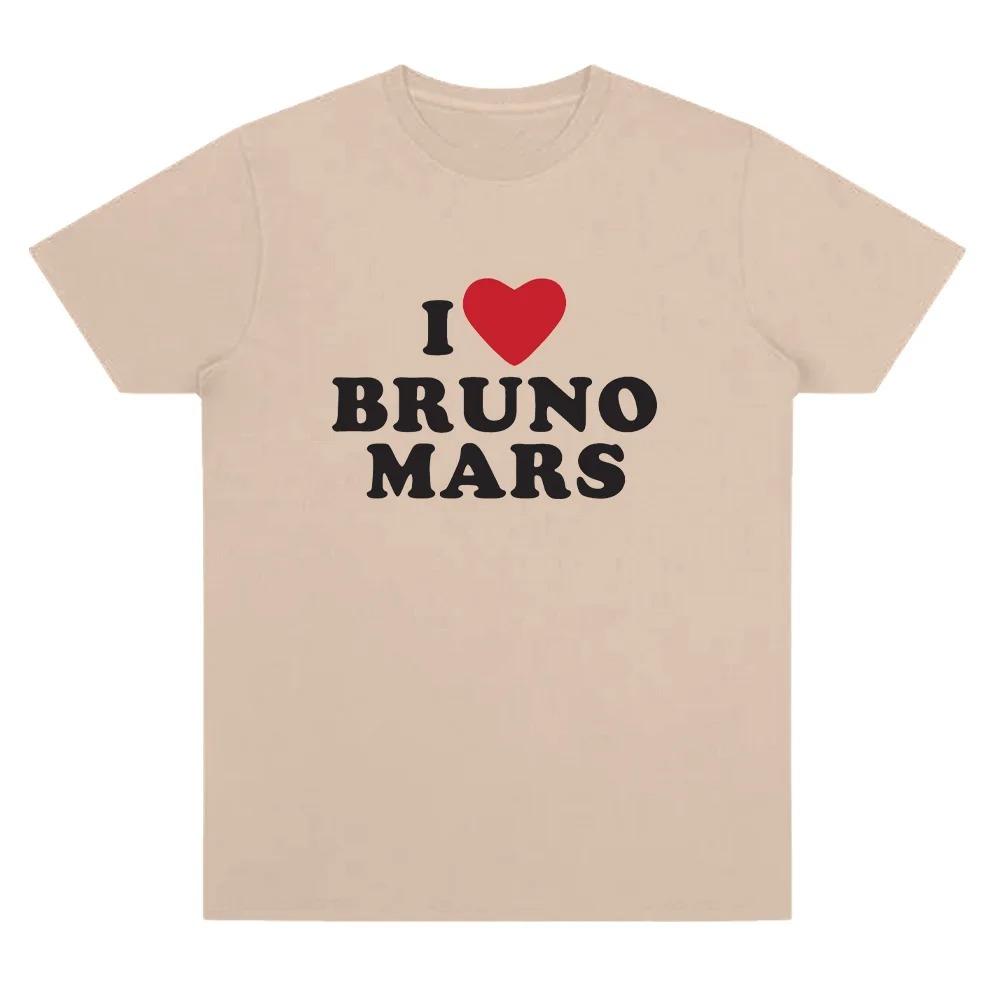 2026 I Heart Bruno Mars Maglietta Morbida Merchandising di Bruno Mars T-shirt Donna Uomo Cotone Casual a Manica Corta Top Basici per l'Uso Quotidiano