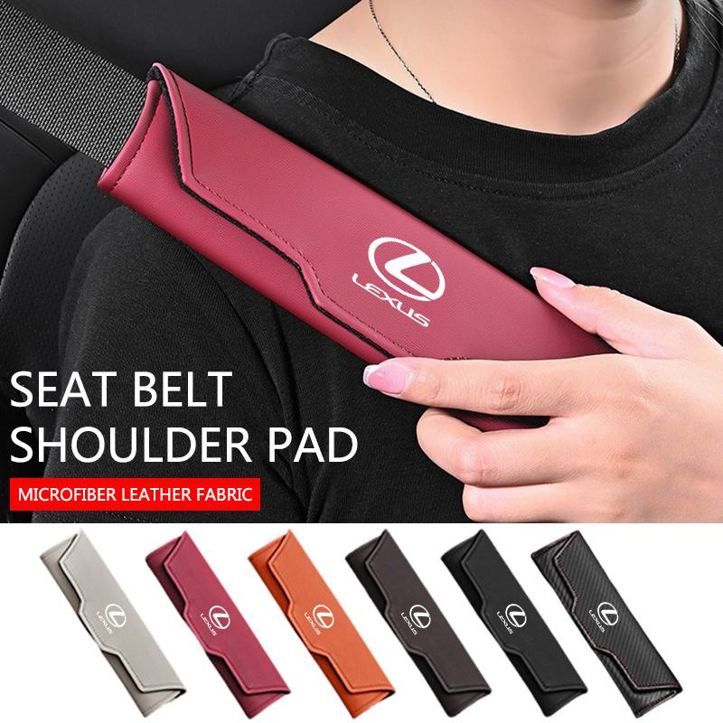 Leather Car Seat Belt Protection Shoulder Pad Cover Cushion For Lexus IS250 Ct200h LS430 LX570 NX300h IS300h RX330 ES300h UX250h