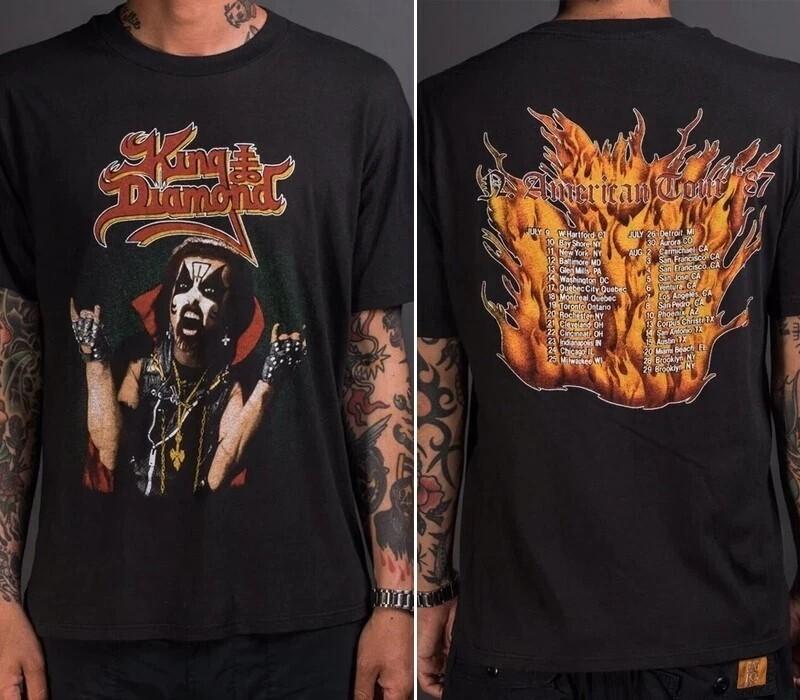 Vtg 1987 King Diamond North American Tour 2 Side Unisex T-Shirt Classic Style Unisex T-Shirt