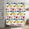 Adorable Animal Shower Curtain: Jungle-themed Bathroom Decor with Monkeys, Elephants More Printed Fabric Shower Panels for Kids