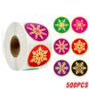 100-500Pcs Snowflake Merry Christmas Stickers Candy Bag Envelopes Sealing Label Sticker Christmas Gifts Box Decorations