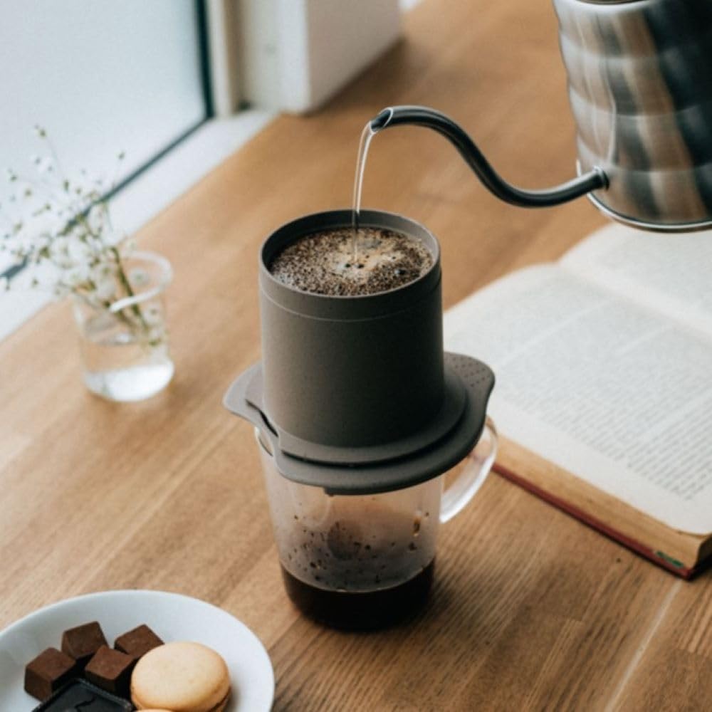 Hario BATON Series Cafe Old Dripper BATON 01 Coffee Single Stainless Steel Made In Japan Drip, Serving, Mesh, (BT-CFOD-01)
