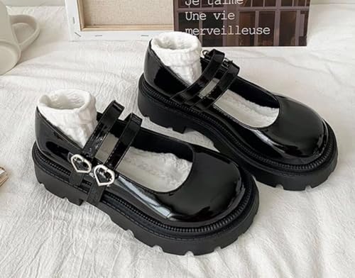 [TOKYO GOODS MARKT] [PureAribon] Mary-Jane-Pumps mit rundem Zehenbereich und Schleifen, Lolita-Schuhe (27,0 cm), Auch in Übergrößen erhältlich