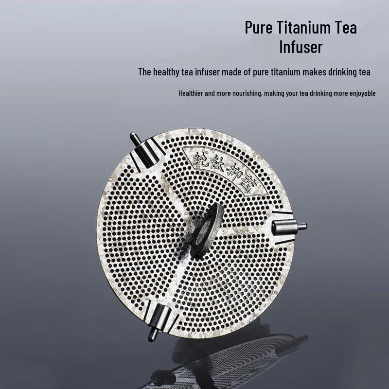Shui Yisheng 330ml Business Pure Titanium Double-Layer Glass Tea Cup