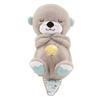 Neues atmendes Otter-Stofftier mit Musik & Licht, Weiches Kuscheltier, Beruhigender Begleiter für Kinder, Niedliches Geschenk für Mädchen