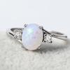Elegant Alloy Geometric Ring For Women 2024 Spring Fashion In White Purple Green Blue Pink
