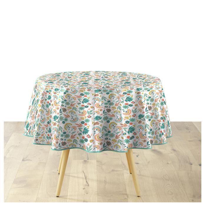 Nappe ronde - Indiana - 160 cm - PVC - Multicouleur - Facile d'entretien