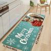 1Pcs Anti Fatigue Kitchen Rug Squirrel Christmas Print Waterproof Non-Slip Thick Cushioned Kitchen Mat Heavy Duty Comfort Standing Mat for Kitchen